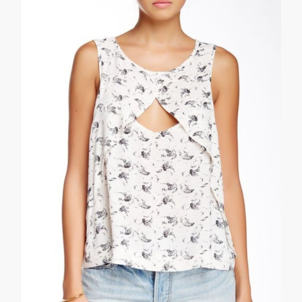Free‎ People Cut Out Printed Tank Top